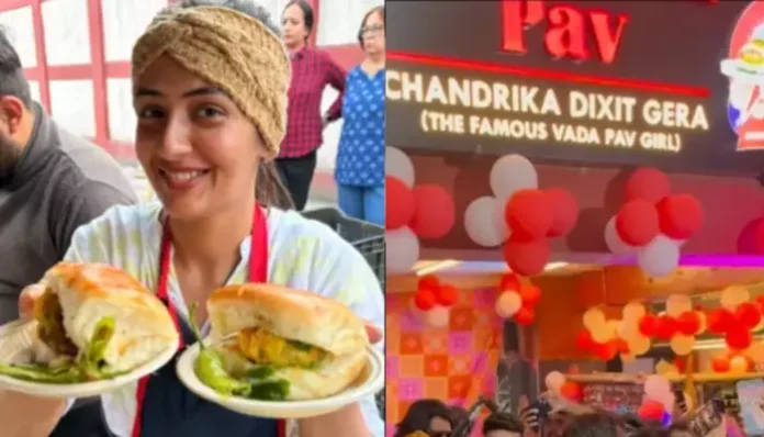 Vada pav girl chandrika back at her shop